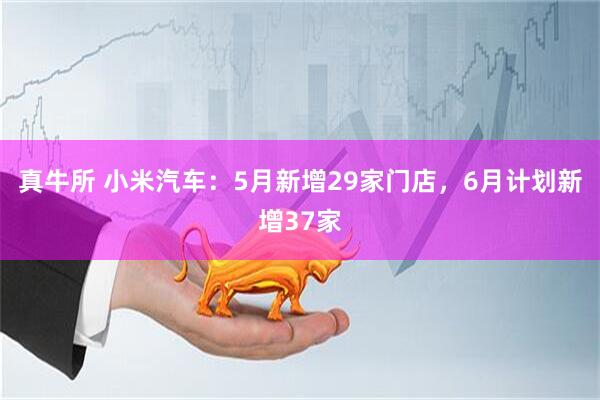 真牛所 小米汽车：5月新增29家门店，6月计划新增37家