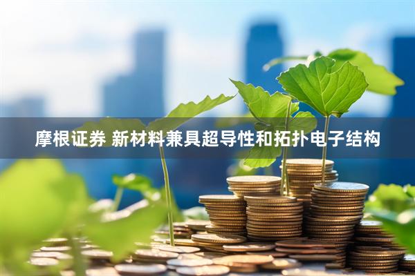 摩根证券 新材料兼具超导性和拓扑电子结构