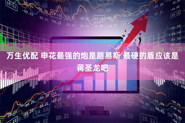 万生优配 申花最强的炮是路易斯 最硬的盾应该是蒋圣龙吧