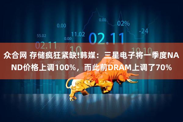 众合网 存储疯狂紧缺!韩媒：三星电子将一季度NAND价格上调100%，而此前DRAM上调了70%