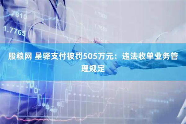 股粮网 星驿支付被罚505万元：违法收单业务管理规定